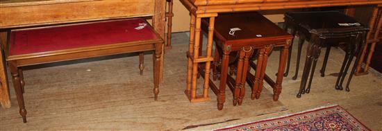 Two nests of tea tables & coffee table